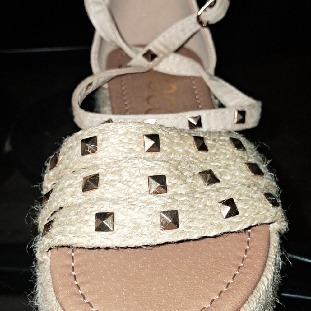 CCOCCI size 8 womens Elegant Beige Platform Sandals With Ankle Strap - Picture 6 of 15